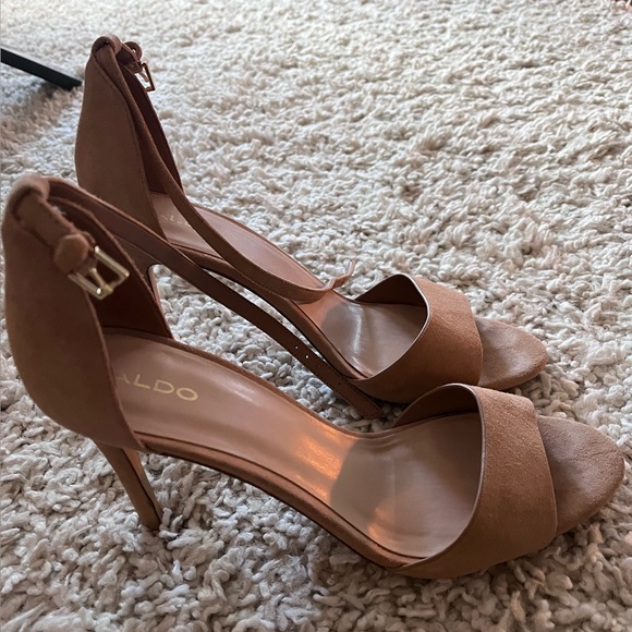 Aldo, nude strappy sandals. Size 10. - Picture 1 of 3